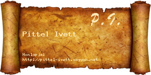 Pittel Ivett névjegykártya